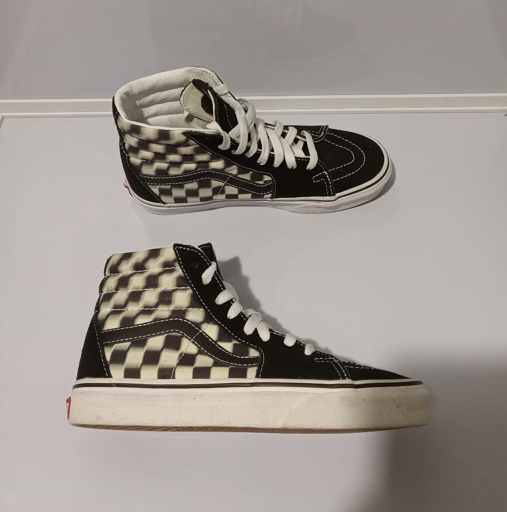 VANS Sk8-Hi Bolt Checkerboard‎ Skate Board Sneakers Women's 6.5